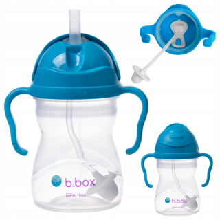 B.Box fľaša so slamkou, 240 ml, kobaltová modrá